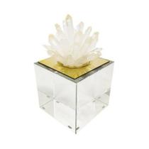Escultura Enfeite Coral Cristal Maior Base Alto Padrão Luxo