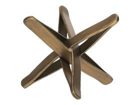 Escultura Enfeite Decorativa Estrela Ouro Velho Em Metal