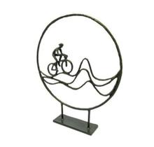 Escultura Enfeite Mountain Bike com Base Impecavel Luxo