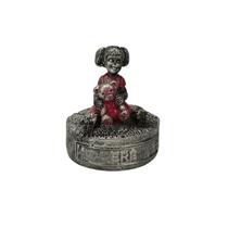 Escultura Erê Menina Prata e Rosa Vintage em Resina 5 cm Escultura Erê Menina Prata e Rosa Vintage em Resina 5 cm