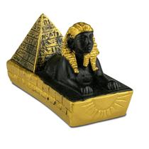 Escultura Esfinge De Gizé Com Pirâmide 6 Cm Em Resina