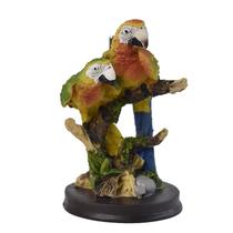 Escultura: estátua colorida, resina de papagaio, pássaro tropical, 9,8 cm Escultura: estátua colorida, resina de papagaio, pássaro tropical, 9,8 cm