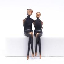 Escultura: estátua de resina, figura de casal abstrata moderna, 23,5 cm Escultura: estátua de resina, figura de casal abstrata moderna, 23,5 cm