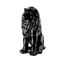 Escultura Estátua Decorativa Casa Hall Leão Sentado Grande Luxo 108cm