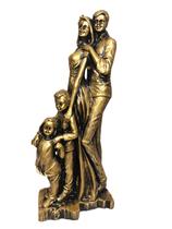 Escultura estatua Família Pai Mãe menino e menina Decoração - Ac decor