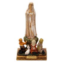 Escultura Estátua Imagem Santa Nossa Senhora De Fátima Três Pastores 15cm Decorativa Resina Pastorinhos Casa Sala Mesa Quarto Rack Estante Altar Luxo Escultura Estátua Imagem Santa Nossa Senhora De Fátima Três Pastores 15cm Decorativa Resina Pastorinhos Casa Sala Mesa Quarto Rack Estante Altar Luxo