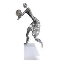 Escultura Estátua Jogador de Vôlei Manchete Alt 23 cm