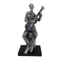 Escultura Estatueta Músico com Violão Enfeite Decorativo Resina 32cm - 37928 - Kasa Stillo