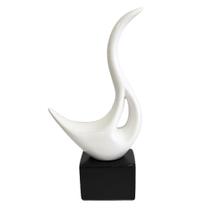 Escultura Estatueta Sculp Cisne Off-White Decorativa 41x19cm Escultura Estatueta Sculp Cisne Off-White Decorativa 41x19cm