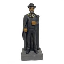 Escultura Exu Cartola Capa Preta 10,50 cm Resina