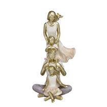 Escultura Família Casal Com Duas Meninas Irmãs Em Resina Escultura Família Casal Com Duas Meninas Irmãs Em Resina