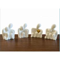 Escultura Família Decor Moderna Estátua Minimalista Laços Eternos Sala Quarto Escritório Decoração