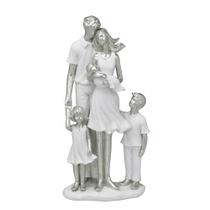 Escultura familia decorativa com menino menina e bebe - Espressione