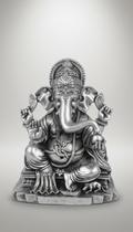 Escultura Ganesha Resina Dourado/Prata 13cm Escultura Ganesha Resina Dourado/Prata 13cm