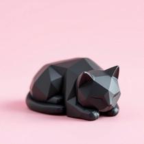 Escultura Gatinho Dormindo Low Poly Escultura Gatinho Dormindo Low Poly