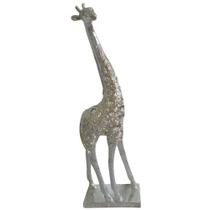 Escultura Girafa 50x16x7,5cm - Resina Importada Com Vidrilhos Espelhados SALDÃO.