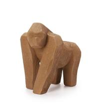 Escultura gorila em poliresina amadeirado - Mart Escultura gorila em poliresina amadeirado - Mart