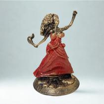 Escultura Iansã Poder Dos Ventos Vintage Em Resina 11 Cm