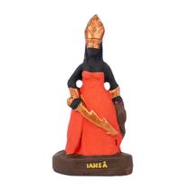 Escultura Iansã vermelha 10cm resina