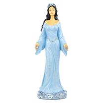 Escultura Iemanjá 26 cm Umbanda Manto Azul Claro em Resina Escultura Iemanjá 26 cm Umbanda Manto Azul Claro em Resina