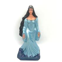 Escultura Iemanjá Manto azul claro 20cm resina