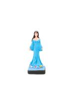 Escultura Iemanjá Umbanda 11 cm Azul Claro em Resina