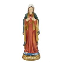 Escultura imaculado coracao de maria em resina 19,5cm