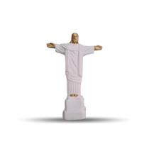 Escultura Imagem Cristo Redentor 21 Cm - Em Gesso - Várias Variedades