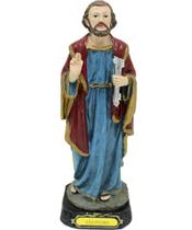 Escultura Imagem De São Pedro Estatueta Enfeite Resina 16cm