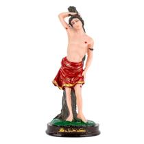 Escultura Imagem de São Sebastião 16 cm em Resina