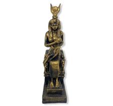 Escultura isis mae de horus e mae do cosmos dourada - Lua Mistica