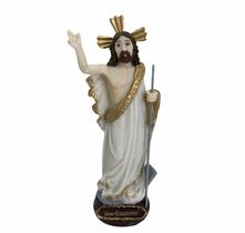 Escultura Jesus Ressuscitado 15 cm resina