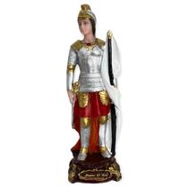 Escultura Joana Darck vermelha 15 cm em resina