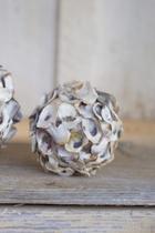 Escultura KALALOU Oyster Shell Sphere 11 cm Escultura KALALOU Oyster Shell Sphere 11 cm