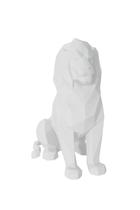 Escultura Leão branco 3D - 10 cm Escultura Leão branco 3D - 10 cm