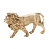 Escultura Leão Dourado G 23x9x36cm 14892 Mart Escultura Leão Dourado G 23x9x36cm 14892 Mart