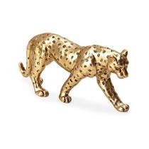 Escultura Leopardo em Pé Poliresina Mart 15x7cm