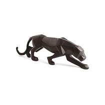 Escultura Leopardo em Polirresina Preto