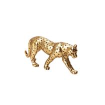 Escultura Leopardo Mini dourado 15cm (comp.)