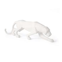 ESCULTURA LEOPARDO PANTERA EM POLIRESINA BRANCA MART 61cm ESCULTURA LEOPARDO PANTERA EM POLIRESINA BRANCA MART 61cm