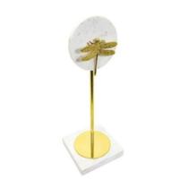 Escultura Libelula Maior no Suporte Marmore e Metal Luxo Escultura Libelula Maior no Suporte Marmore e Metal Luxo