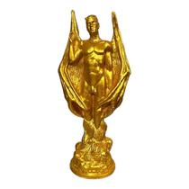 Escultura Lúcifer Do Ouro 12 cm Dourado em Resina