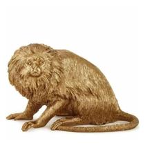 Escultura Macaco Dourado 14X23X11Cm 18518 Mart