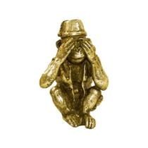 Escultura Macaco Resina Dourado Envelhecido Luxo Escultura Macaco Resina Dourado Envelhecido Luxo