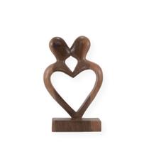 Escultura Madeira Recuperada: Abstrato, Coração, Beijo (CC73)