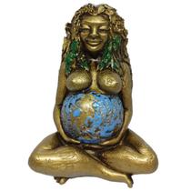 Escultura Mãe Natureza Gaya 16cm em Resina - Lua Mística - 100% Original - Loja Oficial