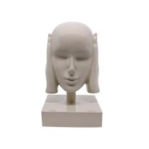 Escultura Máscara Rosto Surdo Nude Em Cerâmica 25X15cm Escultura Máscara Rosto Surdo Nude Em Cerâmica 25X15cm