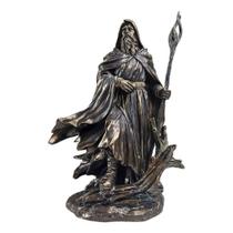 Escultura Merlin O Mago Em Resina Colecionável Decoração