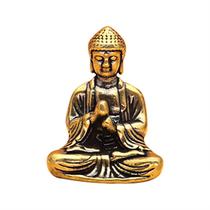 Escultura Mini estátua de Buda Rulai em latão 23x30mm 21g Escultura Mini estátua de Buda Rulai em latão 23x30mm 21g