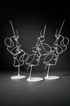Escultura Minimalista Decorativa Rosto em linhas (Edição Luxo) casal aliança amor presente namorado Escultura Minimalista Decorativa Rosto em linhas (Edição Luxo) casal aliança amor presente namorado